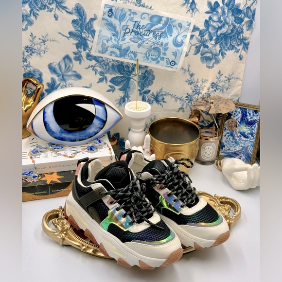 🆕 KURT GEIGER LONDON 🧿 NWOB Letta Platform Sneakers, Sz 37 - Picture 2 of 16